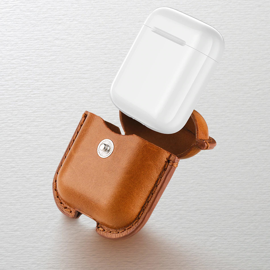 Bao case da thật cho Apple Airpods 1 / 2 hiệu Usams bảo vệ 360 độ chống va đập - Hàng chính hãng