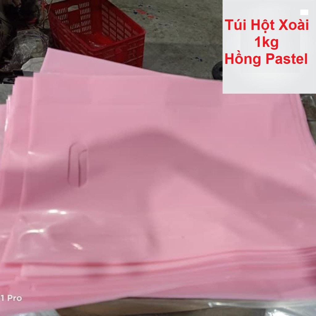 Túi Nilong Hột Xoài PE Màu Hồng Pastel 1kg