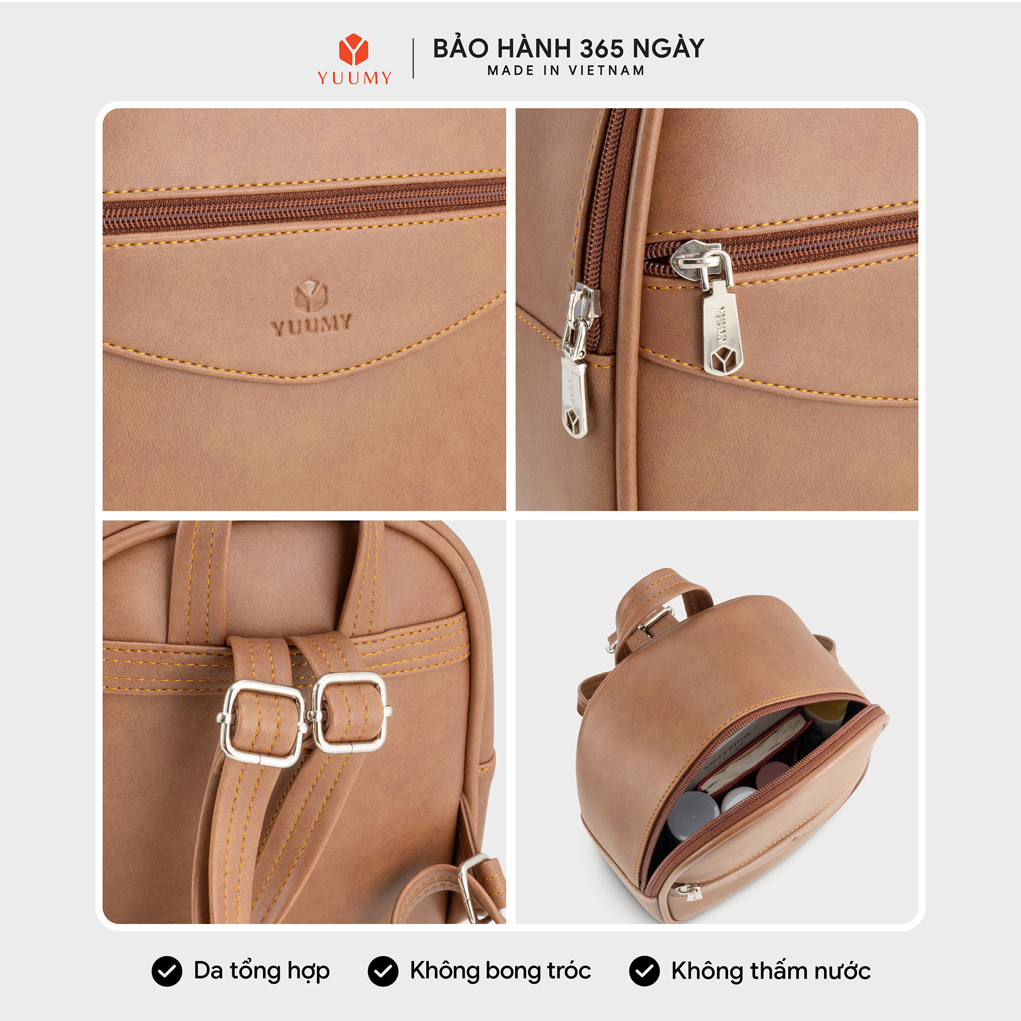 Balo Yuumy ( Thời trang nữ basic năng động cỡ nhỏ - Balo da Liberal YBA113 )