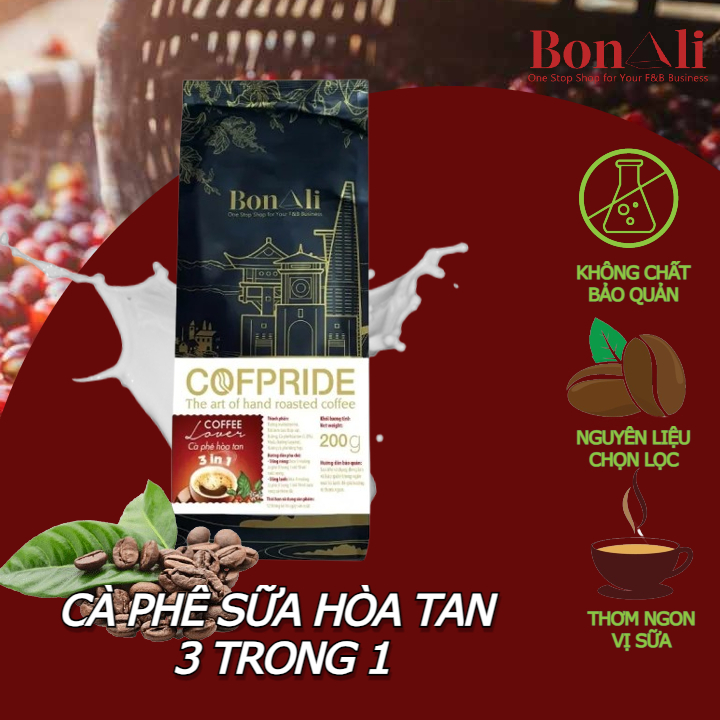 Cafe hòa tan COFPRIDE 3in1 bịt 200g