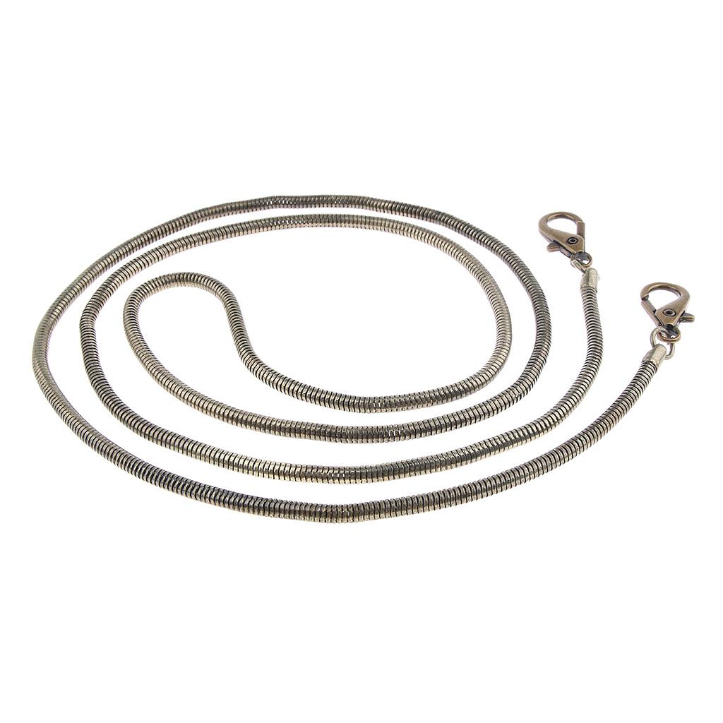 Women's Retro Metal Chain Handbag Purse Buckle Strap DIY Bag Accessories 120 cm