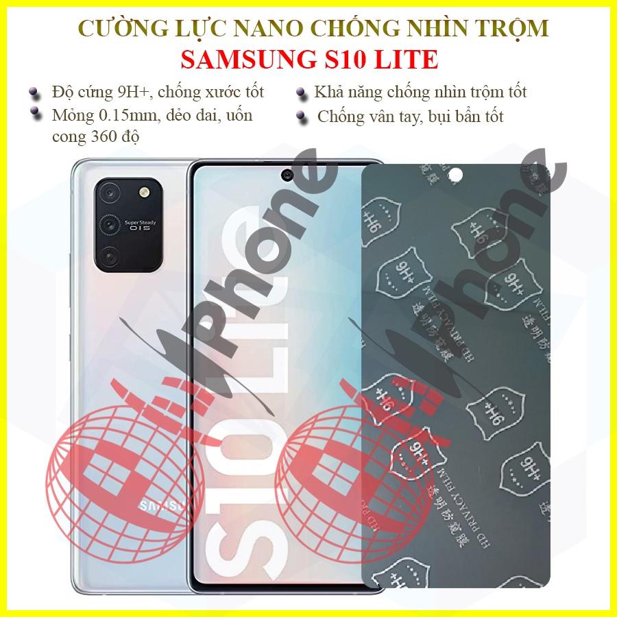 Dán chống nhìn trộm dành cho Samsung S10 Lite - Dán cường lực dẻo nano 9H+