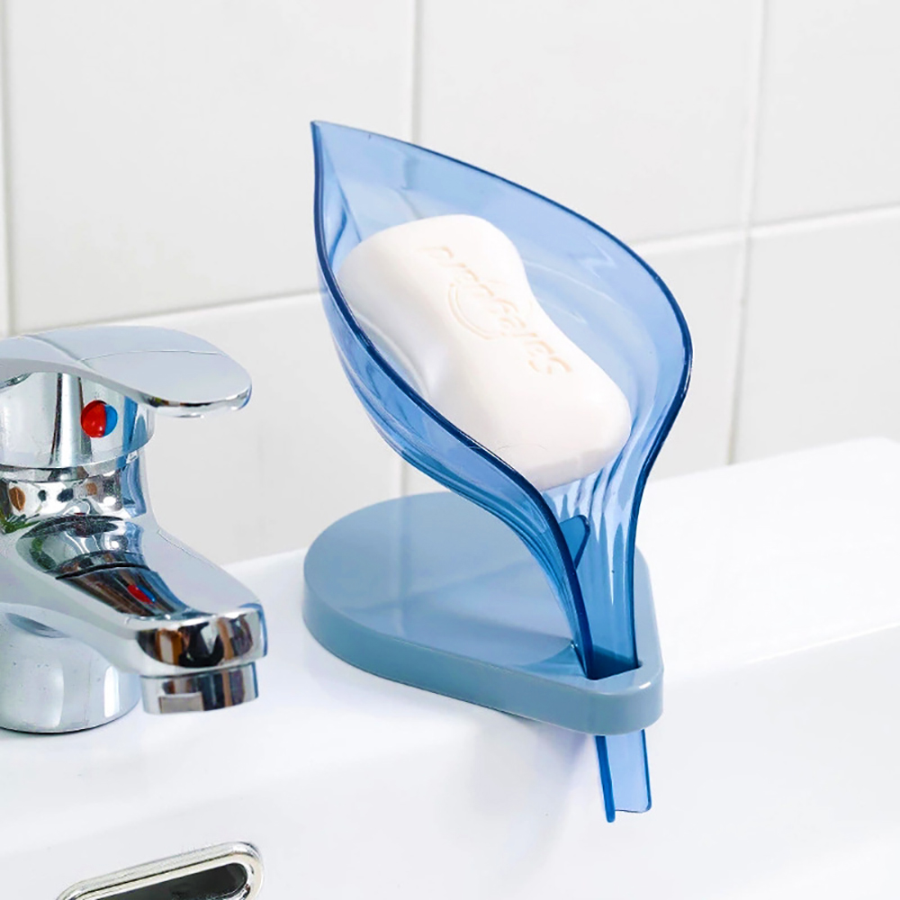 Khay đựng xà phòng, búi rửa chén bát trang trí hình lá - độc đáo