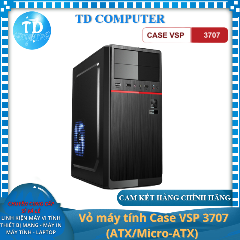 Vỏ máy tính Case VSP 3707 - Hàng chính hãng Tech Vision phân phối