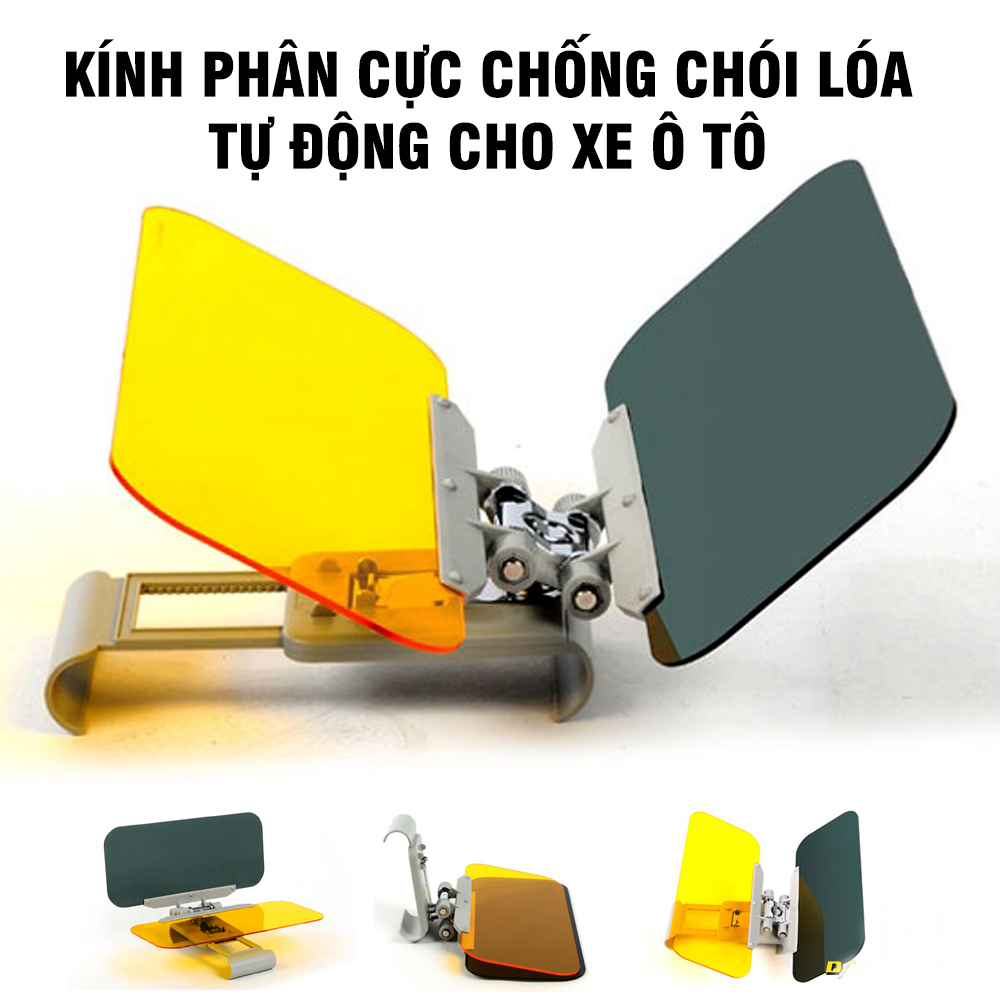 Bộ Kính Chống chói, chống lóa cho Ô tô loại dùng cả Ngày lẫn Đêm full hộp