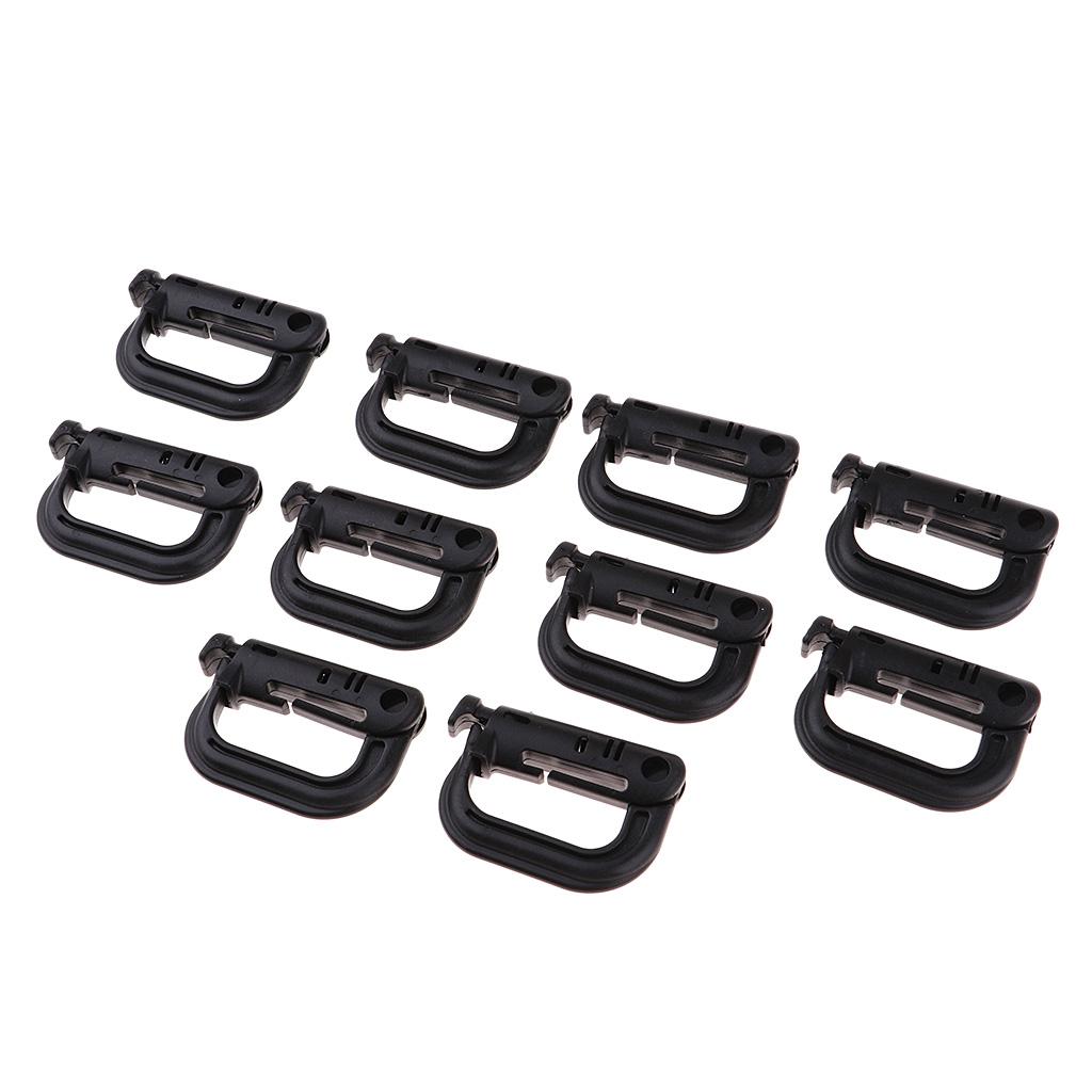 20 Pcs Carabiner Webbing Strap Buckle Climbing Attachment Hook Keychain