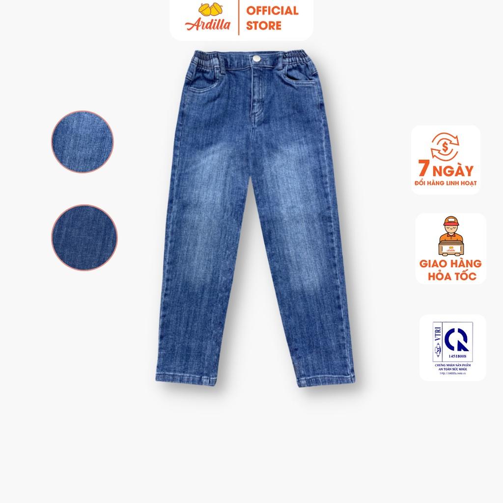 Quần Jeans/Quần Bò Bé Gái ARDILLA Thiết Kế Chun Hai Bên Sườn Co Giãn, Form Đứng Tôn Dáng Cho Bé 4-15 Tuổi AA7400-QJ