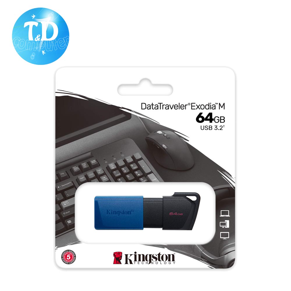 USB Kingston 64GB DataTraveler M 3.2 - Hàng chính hãng FPT phân phối