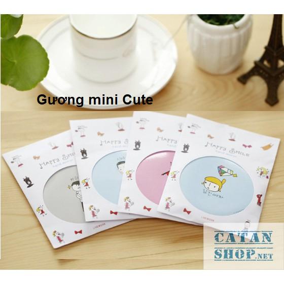 Combo 5 Gương mini bỏ túi siêu cute , nhỏ gọn xinh xắn thích hợp cho các bạn nữ có thể mang theo khắp mọi nơi