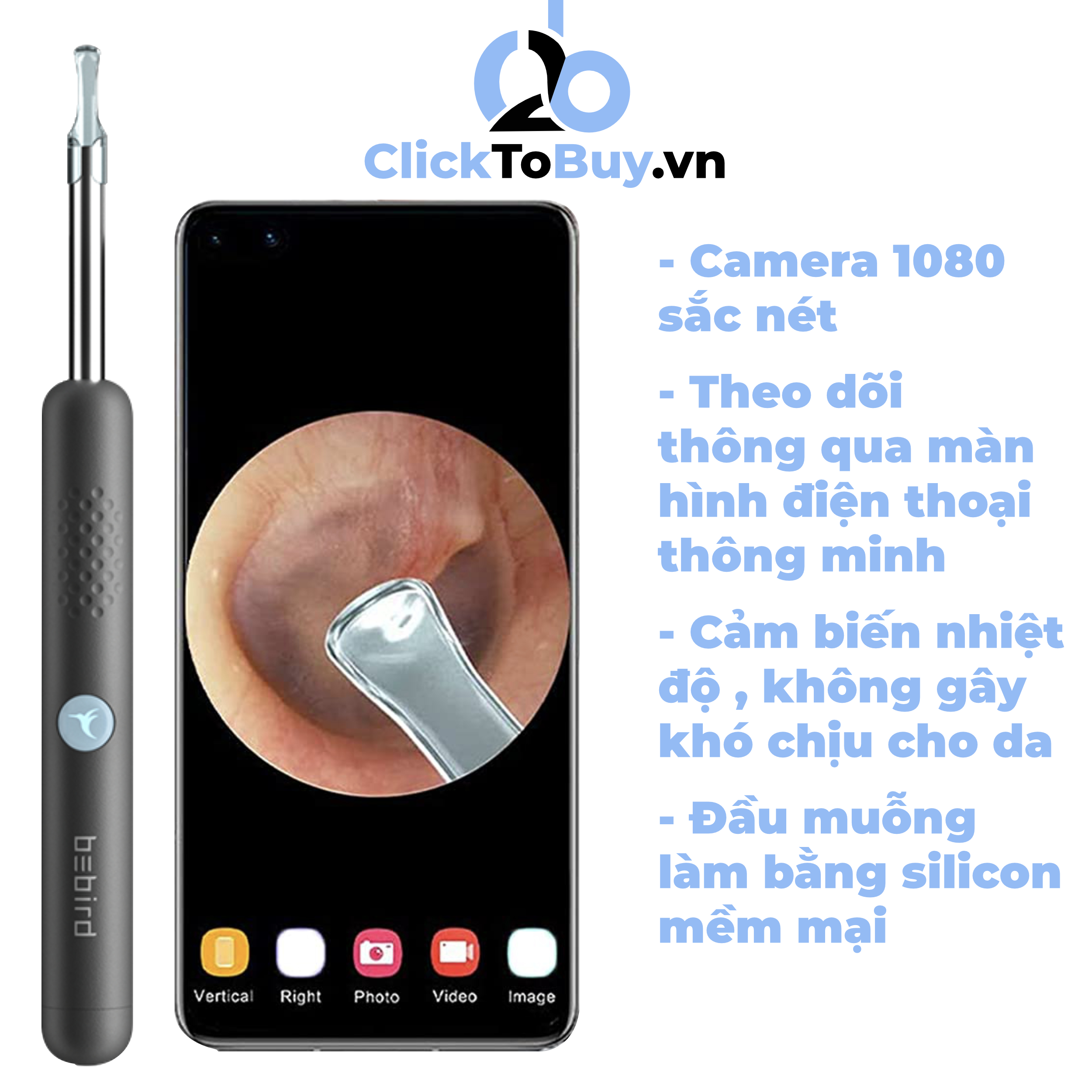 Dụng cụ ngoáy tai thông minh Bebird R1 , lần cuối cùng bạn nhìn thấy bên trong lỗ tai mình là khi nào ?