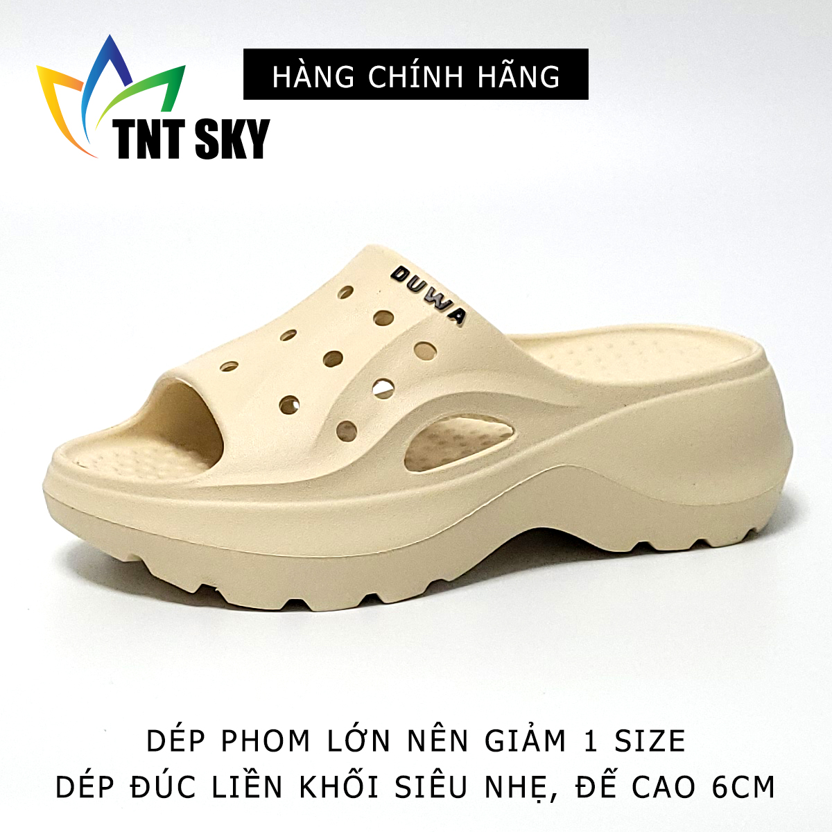 Dép Nữ Quai Ngang Siêu Nhẹ Đế Cao 6CM - Hàng Chính Hãng - TK428