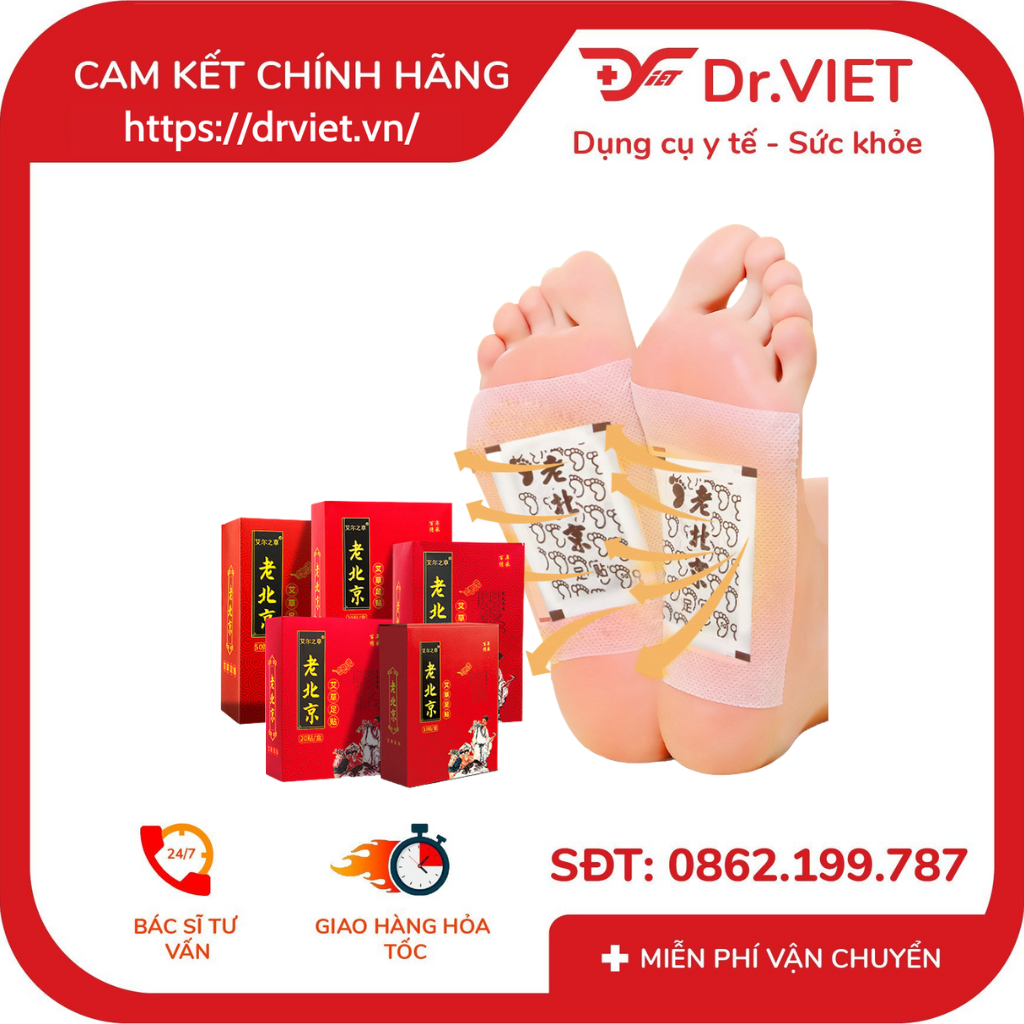 Miếng dán ngải cứu thảo độc Chân Lão Bắc Kinh 50 miếng