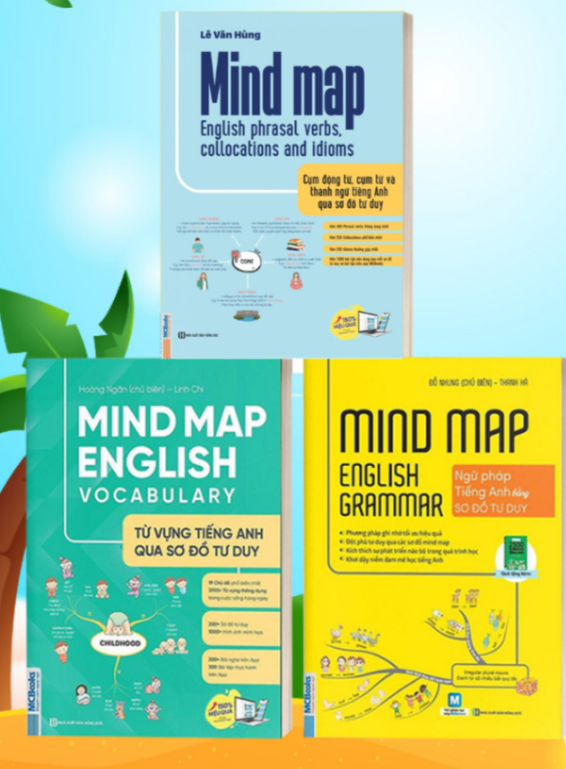 Bộ 3 Cuốn MindMap English Học Tiếng Anh Cho Người Mới Bắt Đầu MCBooks (Combo/Lẻ Tùy Chọn) - Bản Quyền