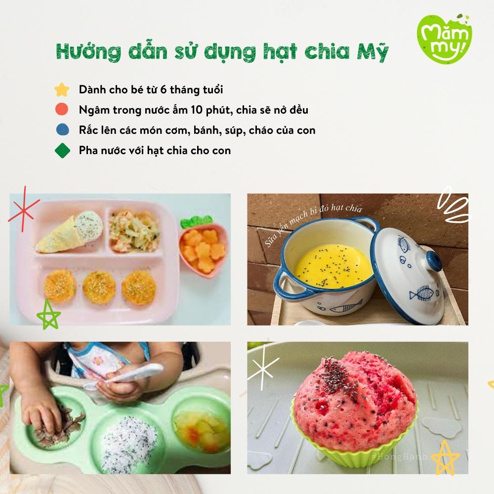 Hạt Chia Mămmy hữu cơ cho bé ăn dặm từ 6 tháng tuổi, hũ 110gr chất lượng cao date luôn mới