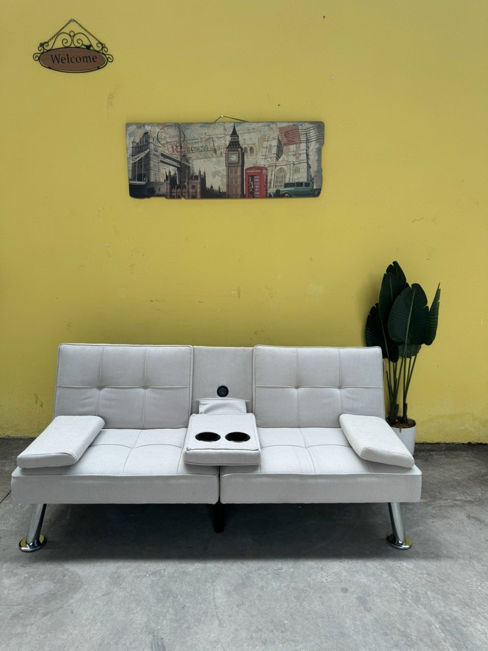 Sofa bed, sofa ngã thành giường, sofa giường đa năng SM15CT Juno Sofa tích hợp ổ điện USB tiện lợi giá rẻ