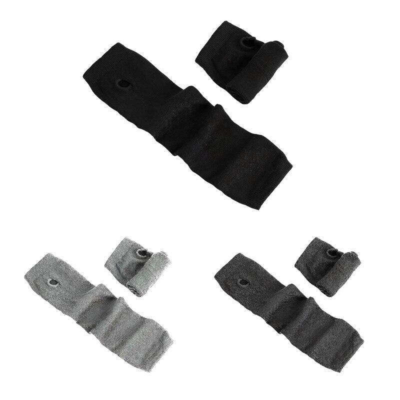 Găng tay không có ngón tay cosplay mitten oversleeve nam nữ thời trang Sun Block giữ ấm còng dệt kim dài tay tay tay tay Color: DARK GRAY