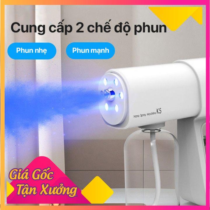 Máy Khử Khuẩn Cầm Tay Máy Xịt Khuẩn Nano Spray K5 Có Đèn Led