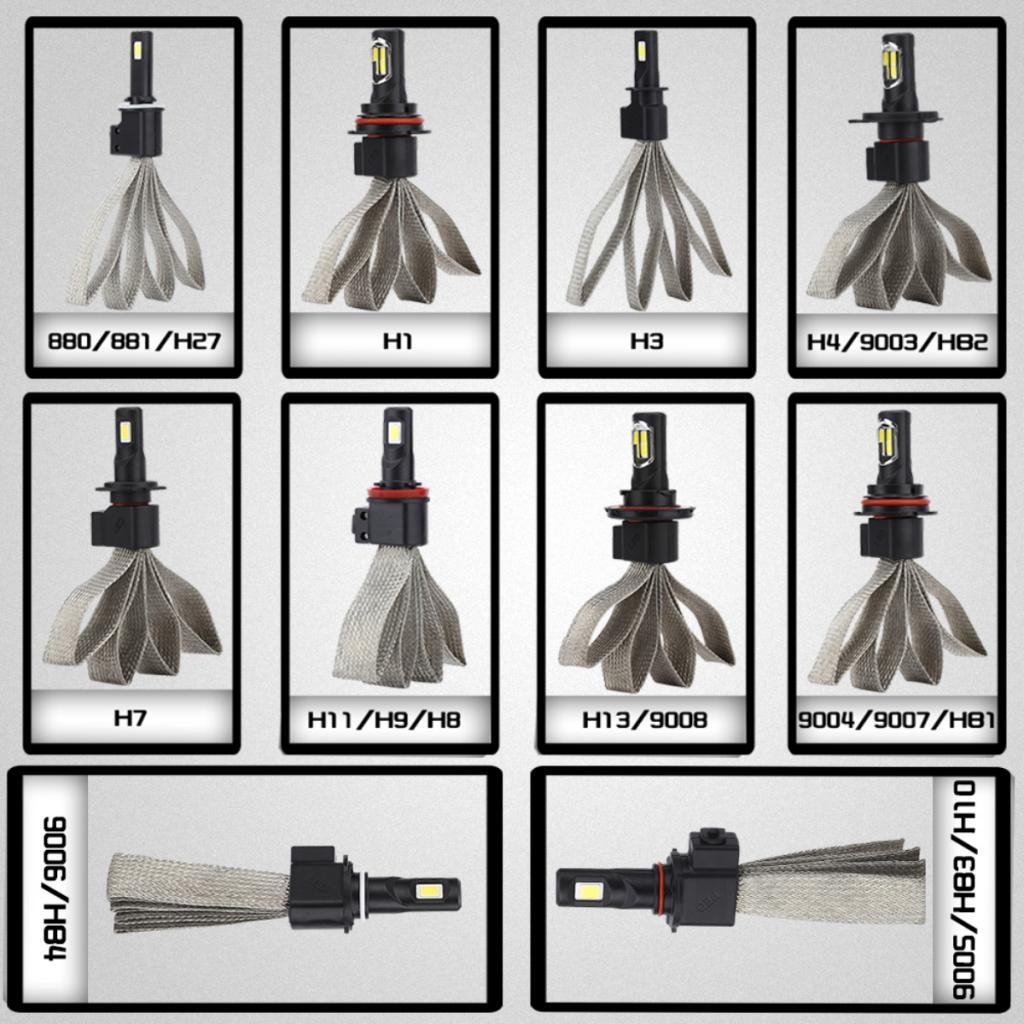 2X 60W 360 Beam Headlight Bulb Headlamp Conversion Kit 6000K 6400LM