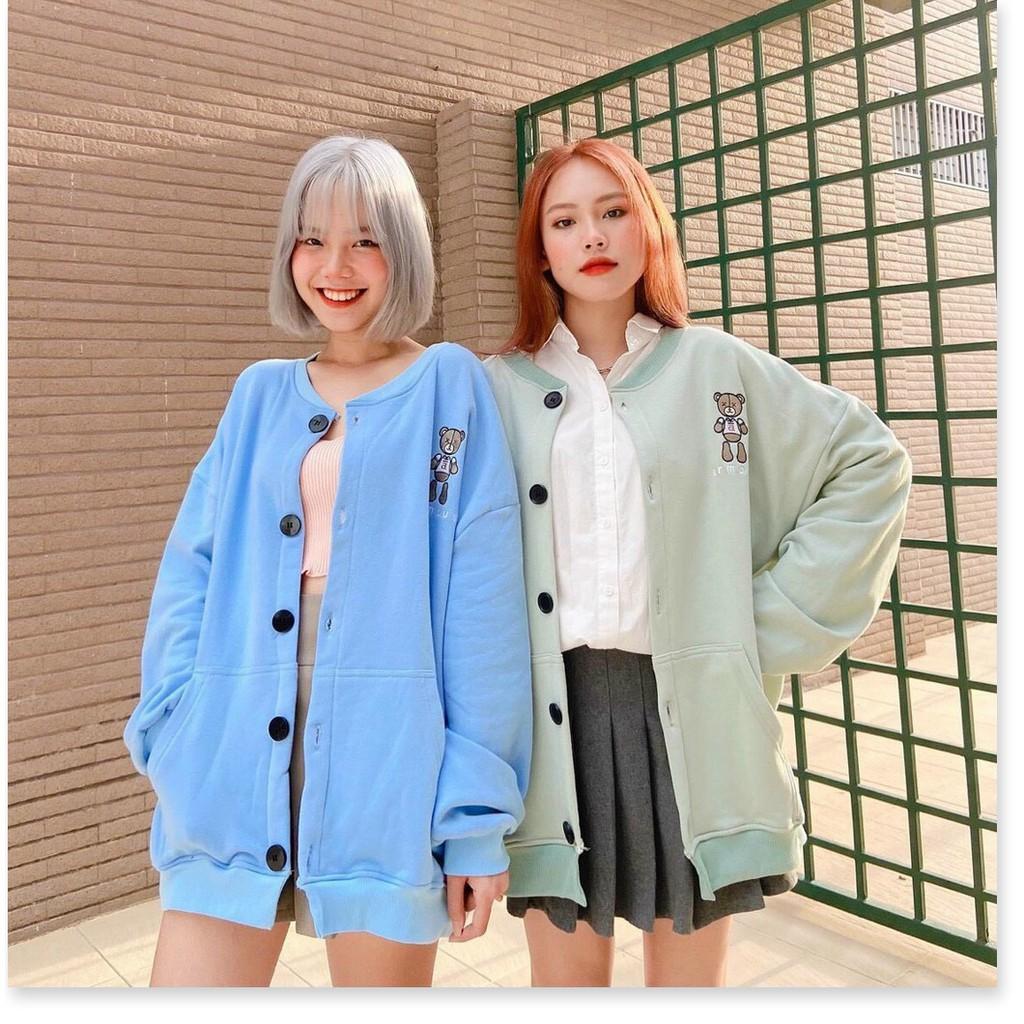 Áo khoác nỉ cardigan CÚC NÚT CỰC XINH CHO CÁC BẠN TRẺ THỜI TRANG MỚI NHẤT HIỆN NAY