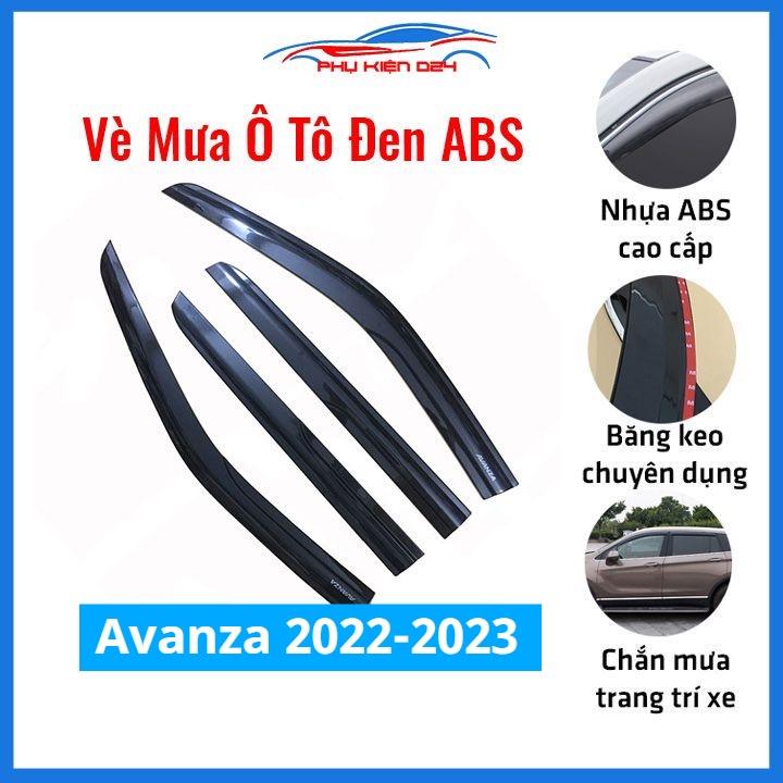 Hình ảnh Vè mưa ô tô Avanza 2022-2023 vè đen che mưa bảo vệ trang trí xe