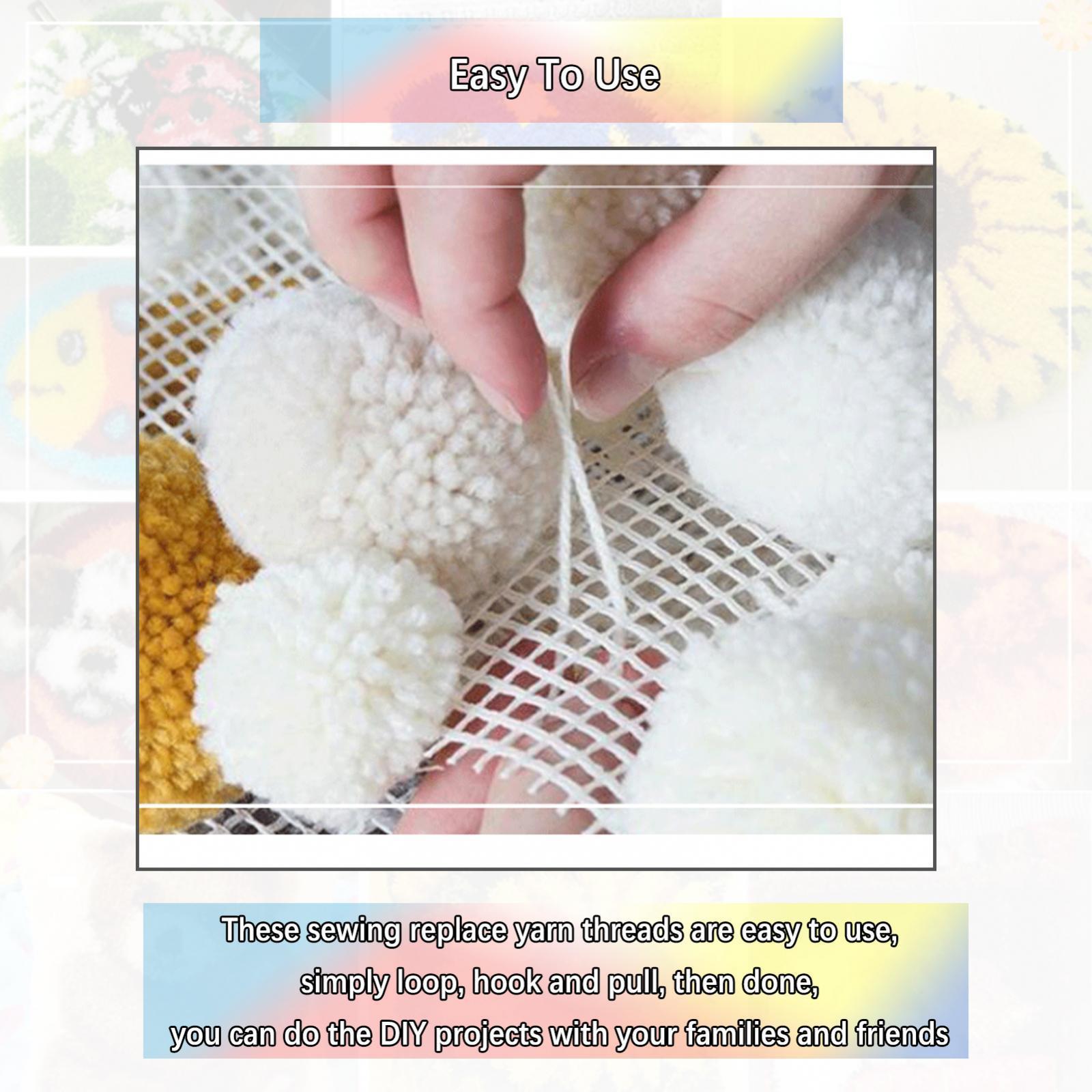 2X 10 Bundle Crocheting Rug Yarns for Sewing Crafts White