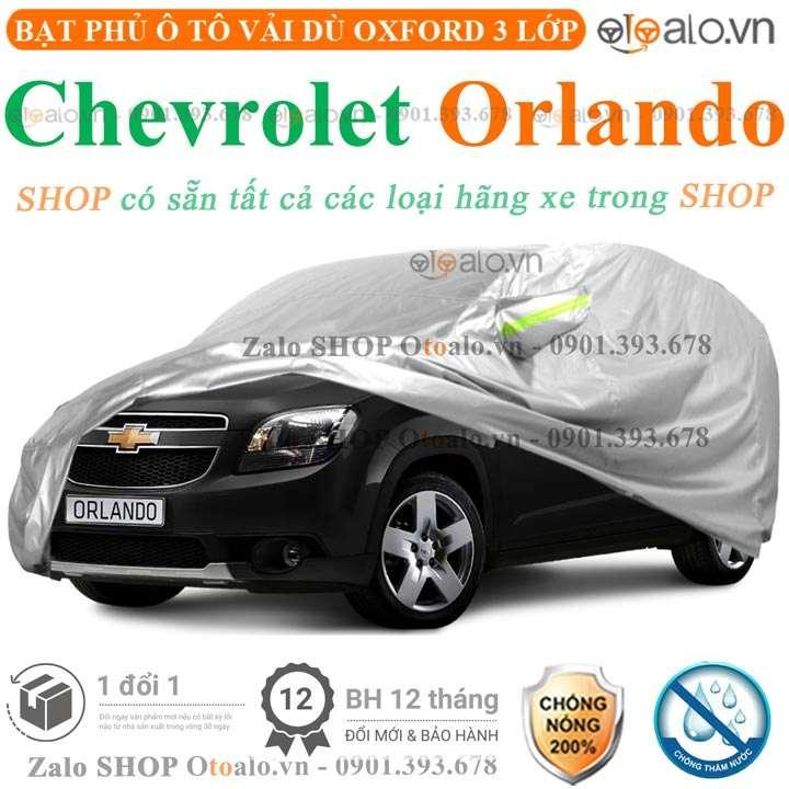 Bạt che phủ xe ô tô Chevrolet Orlando 3 lớp cao cấp