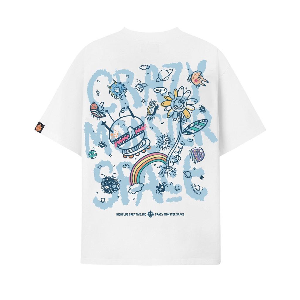 Áo Thun MONSTER Tay Lỡ Unisex Nam/Nữ Đen/Trắng Cổ Tròn - HIGHCLUB