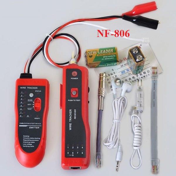 Máy kiểm tra cáp mạng đa năng Noyafa NF-806R cao cấp + TẶNG kèm 02 viên pin sạc 9V