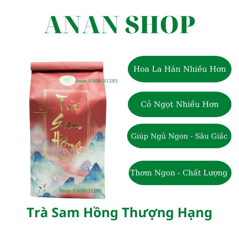 Trà Sam Hồng Thượng Hạng 500gr [COMBO 3 + 1 GÓI 300GR] Trà Thanh Nhiệt Thanh Lọc Mát Gan An Thần Dễ Ngủ Hỗ Trợ Dạ Dày