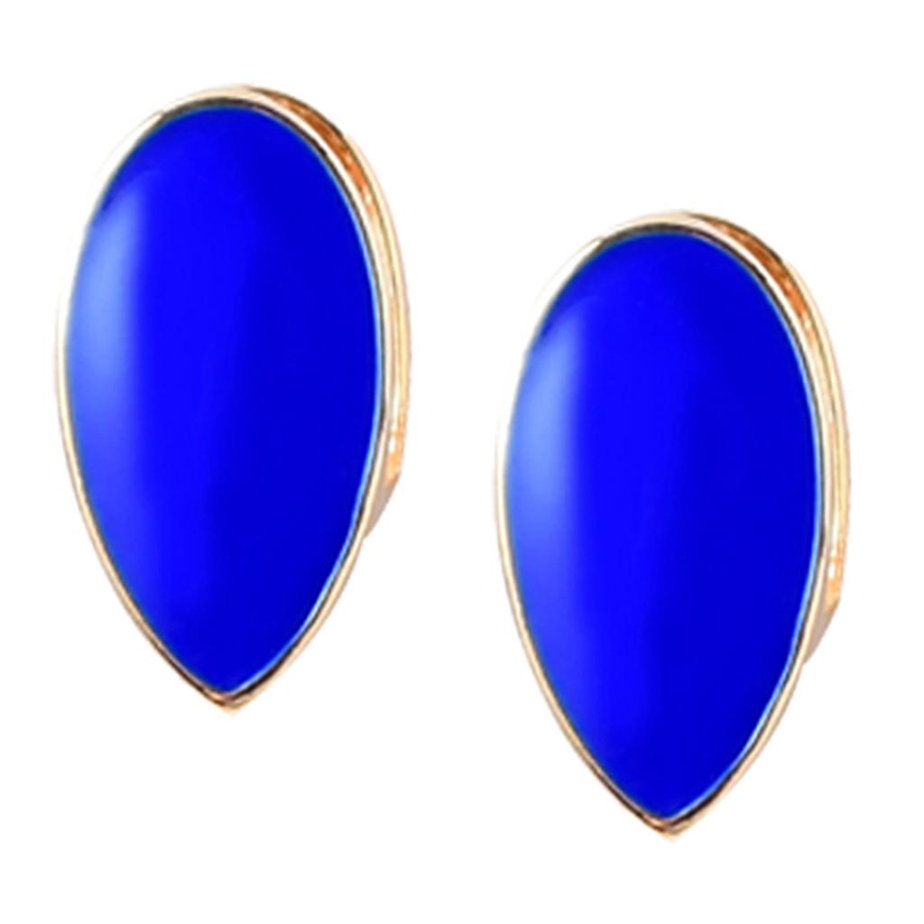 2 Pieces Blue Sharp Fang Teeth Halloween Cosplay Grills Gold Plated