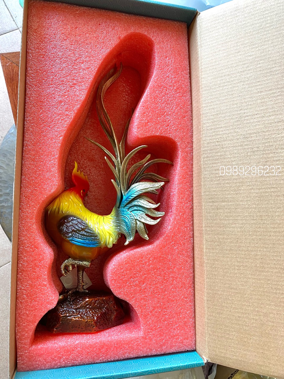 Tượng Gà Decor siêu víp bằng đồng - Gà Víp phong thủy