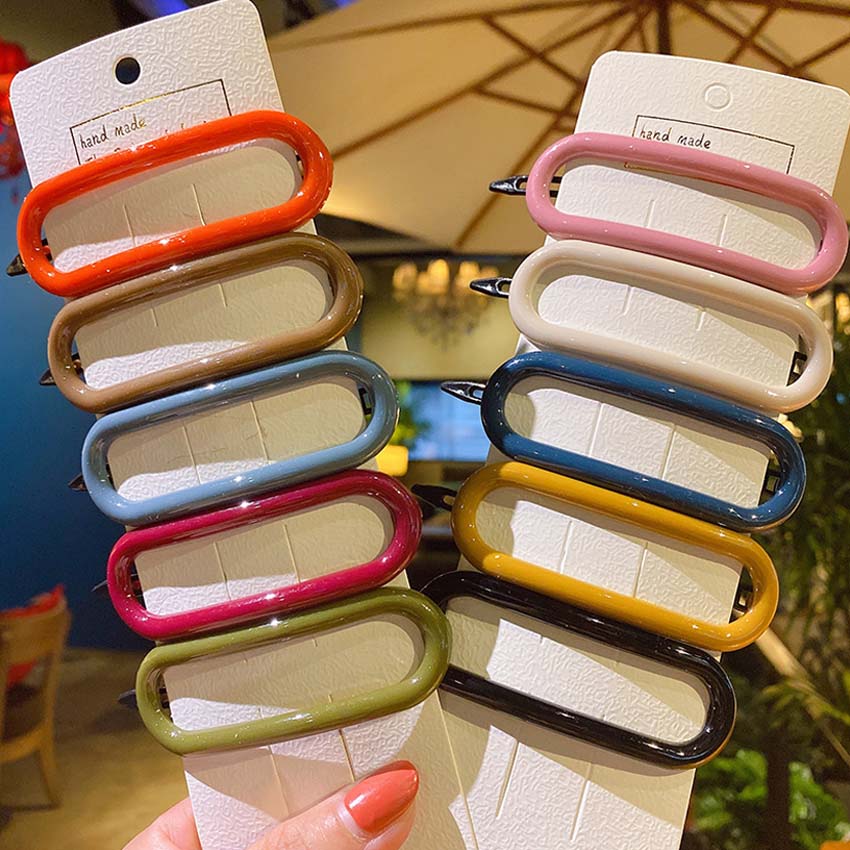 Kẹp tóc nữ UYU NASI chất liệu acrylic dễ thương bền đẹp phong cách hàn quốc nhiều màu phụ kiện tóc giao ngẫu nhiên