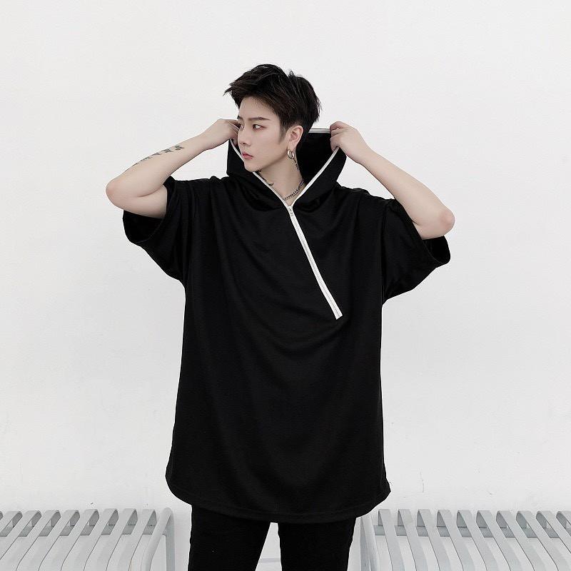 Áo phông nam tay lỡ vải thun cotton