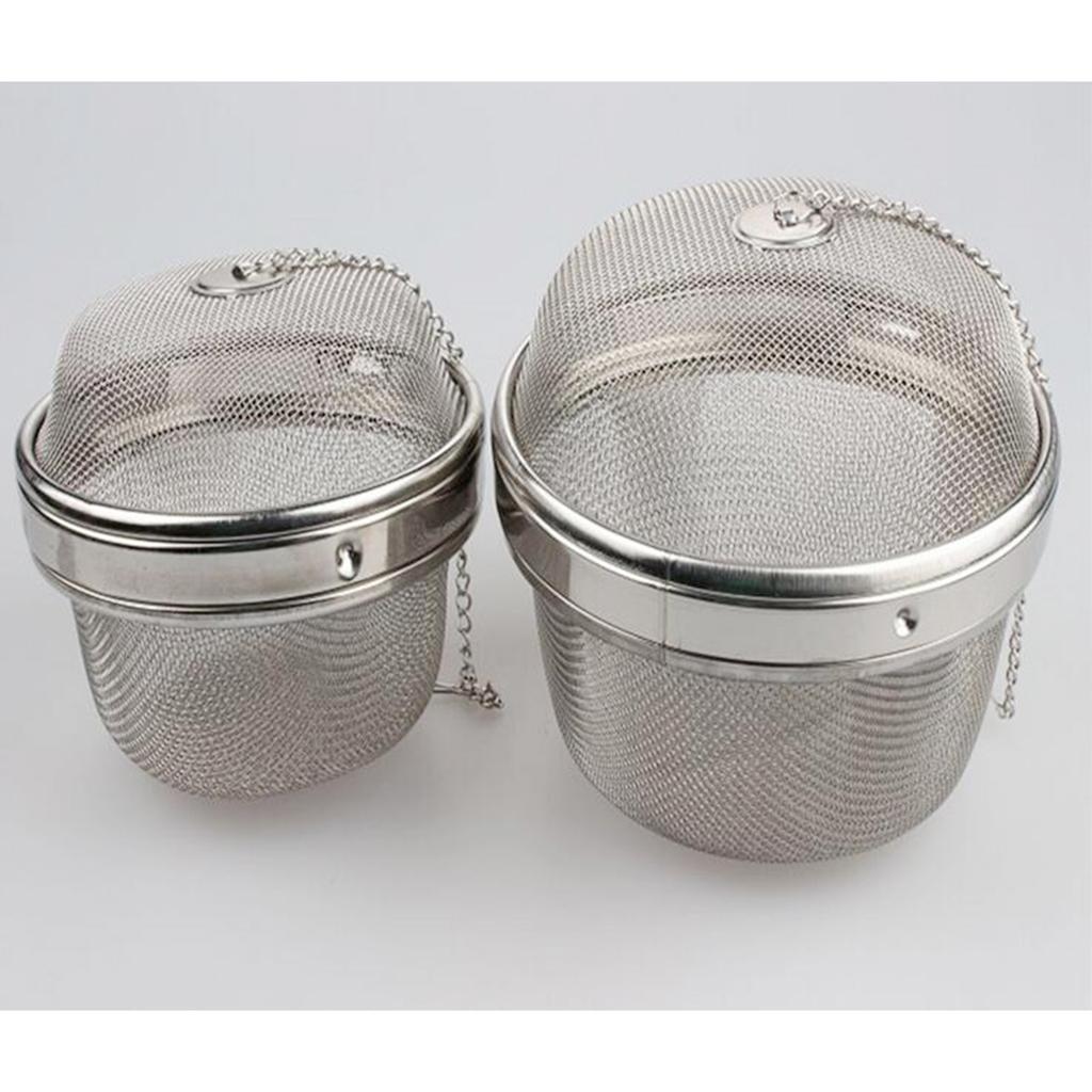 2x Stainless Steel Infuser Strainer Mesh Tea Filter Spoon Spice Ball 13cm