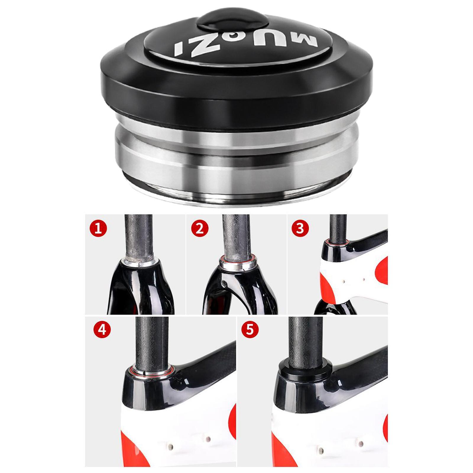 42mm Bike Headset Easy Install Bearing Bowl Replacement Steerer Tube Men