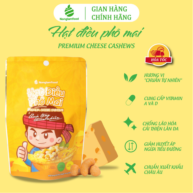 Combo 8 gói trái cây và hạt dinh dưỡng siêu tiết kiệm Nonglamfood túi 45g | Ăn vặt bổ dưỡng