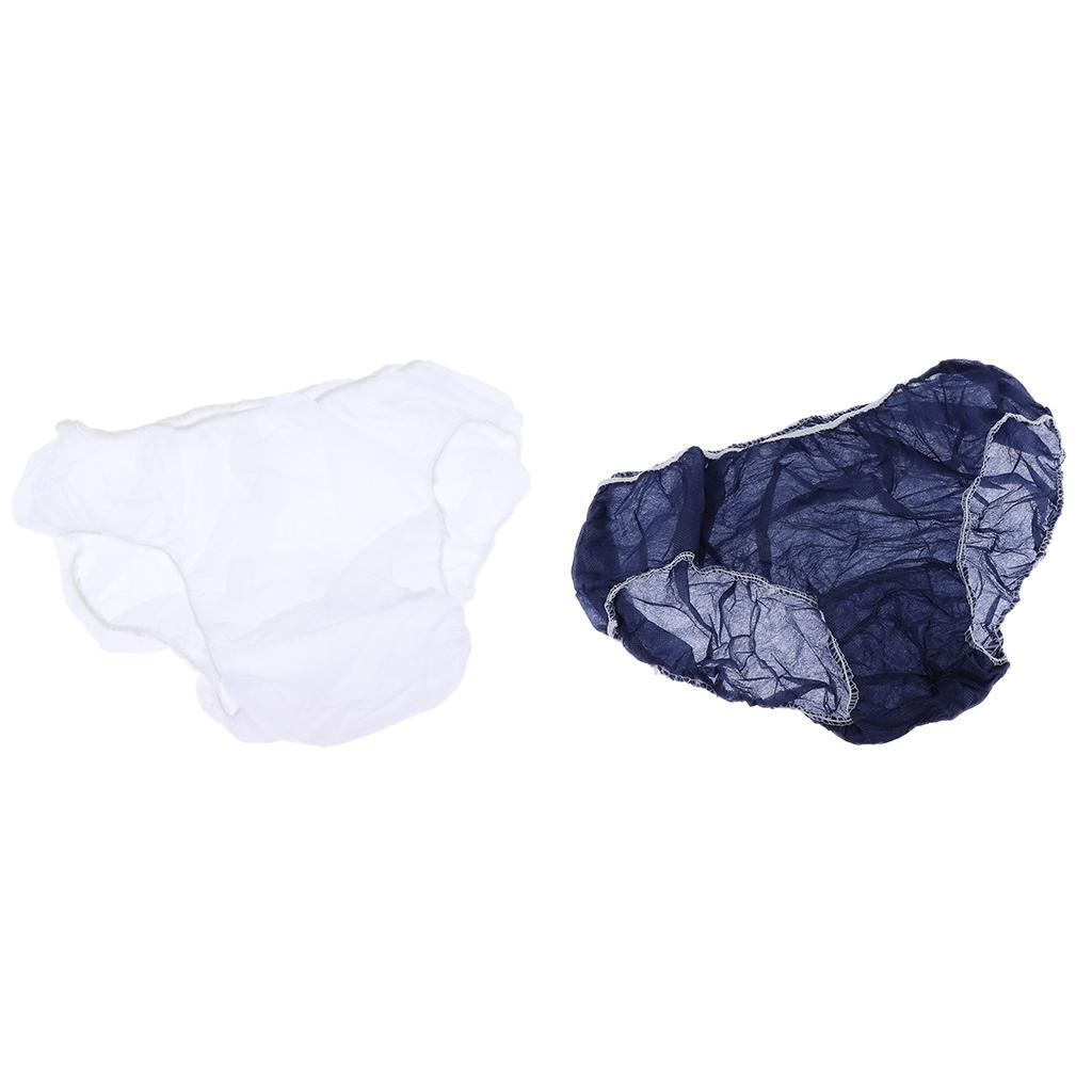 2x50pcs Nonwoven Underwear Panties Handy Briefs for Travel Hotel Spa White