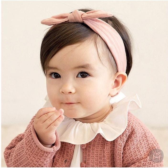 Turban - băng đô nơ xinh xắn cho bé gái chất vải cotton mềm mịn, co giãn 4 chiều size từ 0 đến 3 tuổi