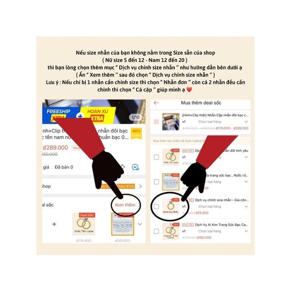 Nhẫn đôi bạc nhẫn cặp bạc khắc tên NC078 tình yêu nam nữ cao cấp - Cam kết chuẩn bạc