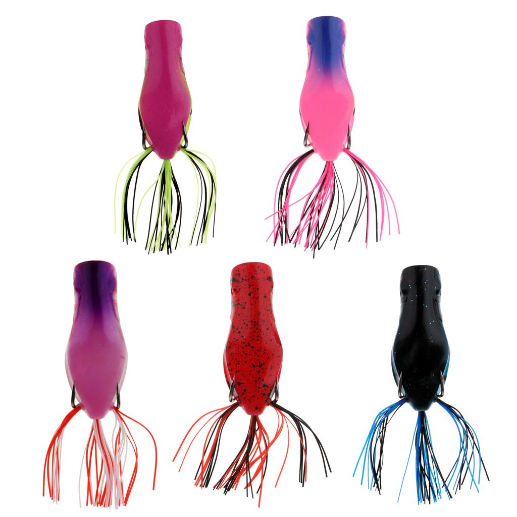 Lifelike Topwater Frog Fishing Lure Soft Artificial Crankbaits Hook Baits