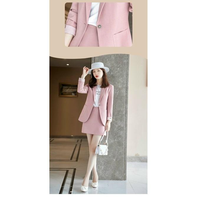 Set Bộ Vest Nữ 3 Món Áo Và Chân Váy Mùa Hè Sang Trọng Hàng Tuyển Chọn BY4533