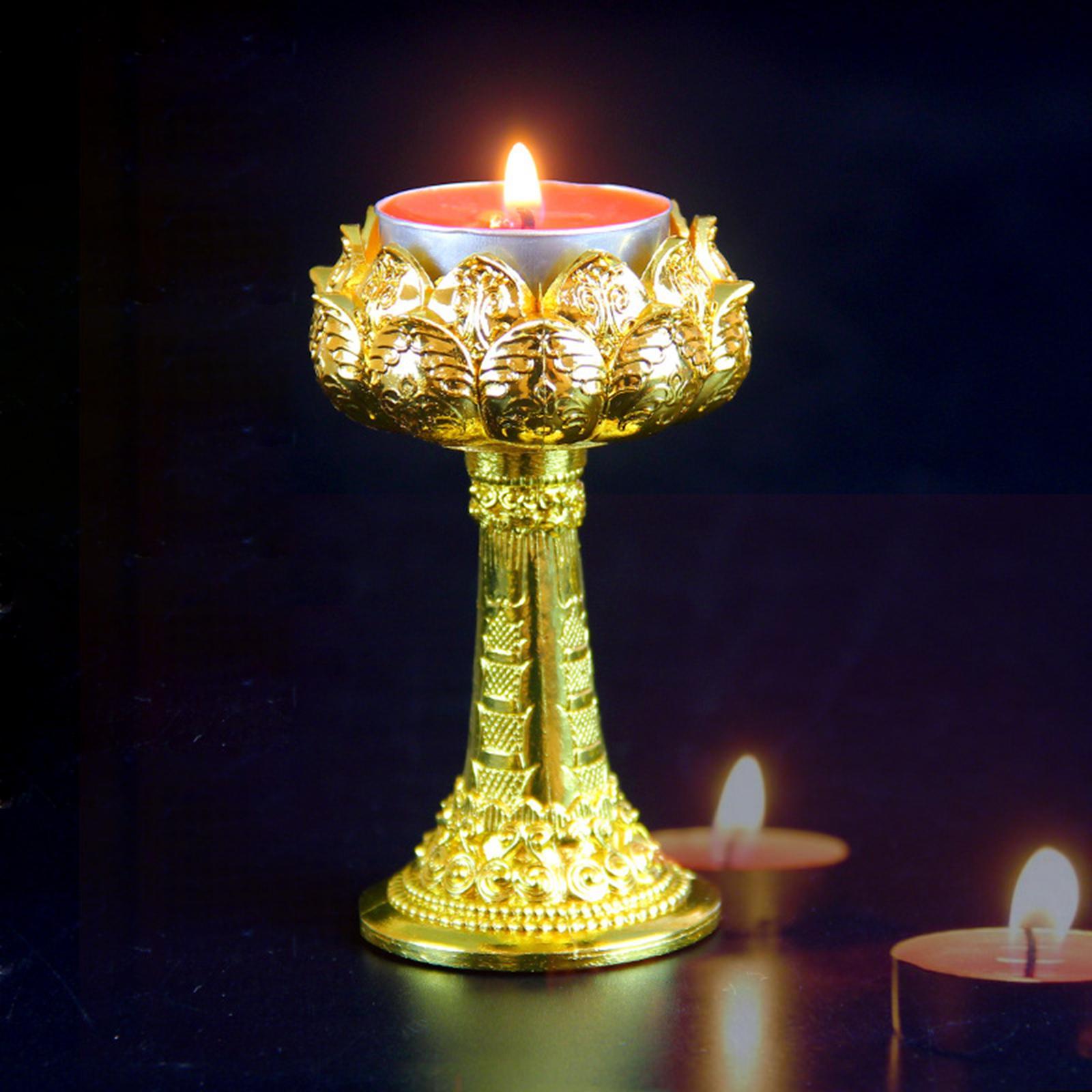 Ghee Lamp Holder Candle Holder Buddhist Supplies Candlestick for Decor