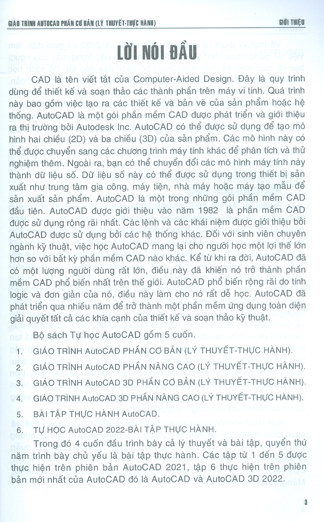 GIÁO TRÌNH AUTOCAD - PHẦN CƠ BẢN (Lý Thuyết - Thực hành) (Dùng cho các phiên bản Autocad 2023, 2022, 2021) (Tái bản lần 1)