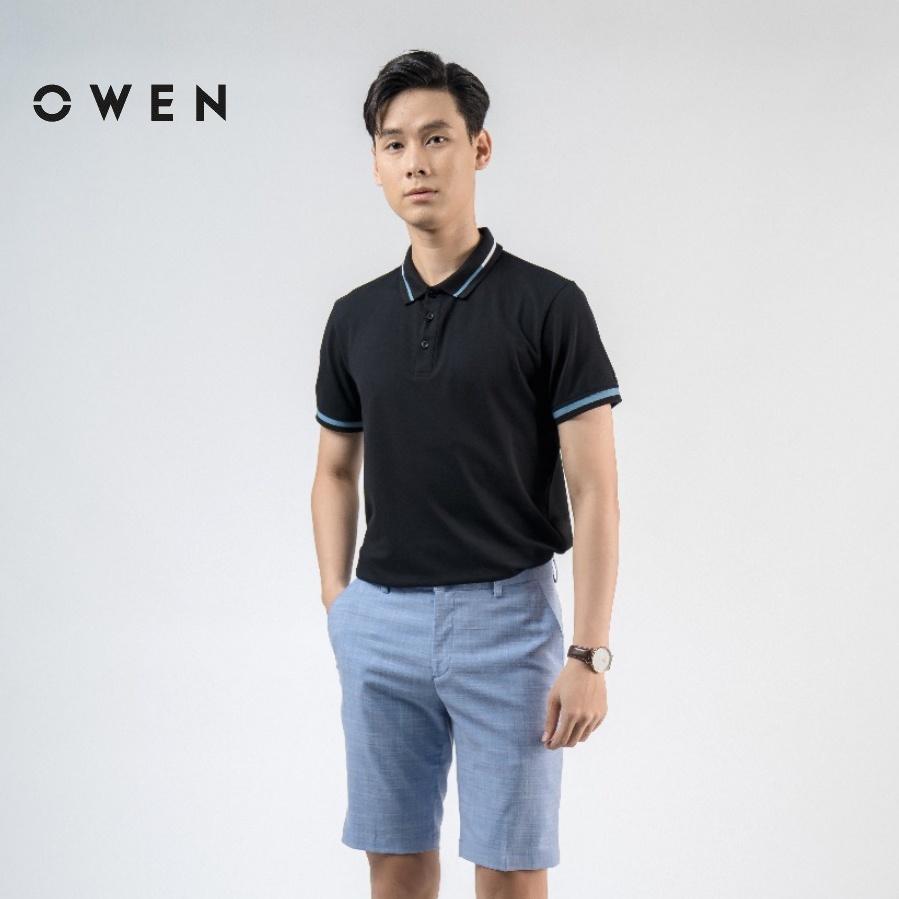 OWEN - Áo polo nam Owen màu đen 220344 - Áo thun ngắn tay có cổ nam