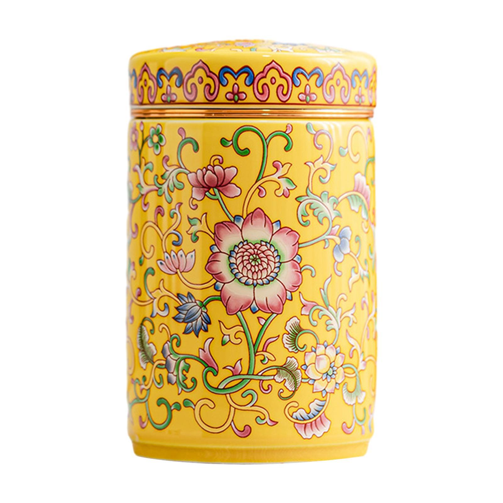 Temple Ginger Jar Tea Canister Decoration Versatile Tea Storage Jar with Lid