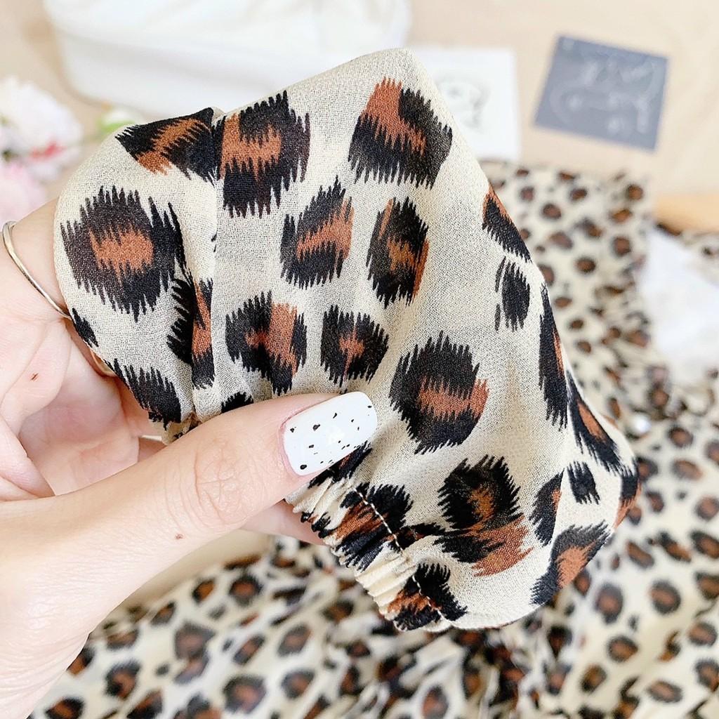 ĐẦM HỌA TIẾT BEO TẦNG 2 MÀU - DA2411