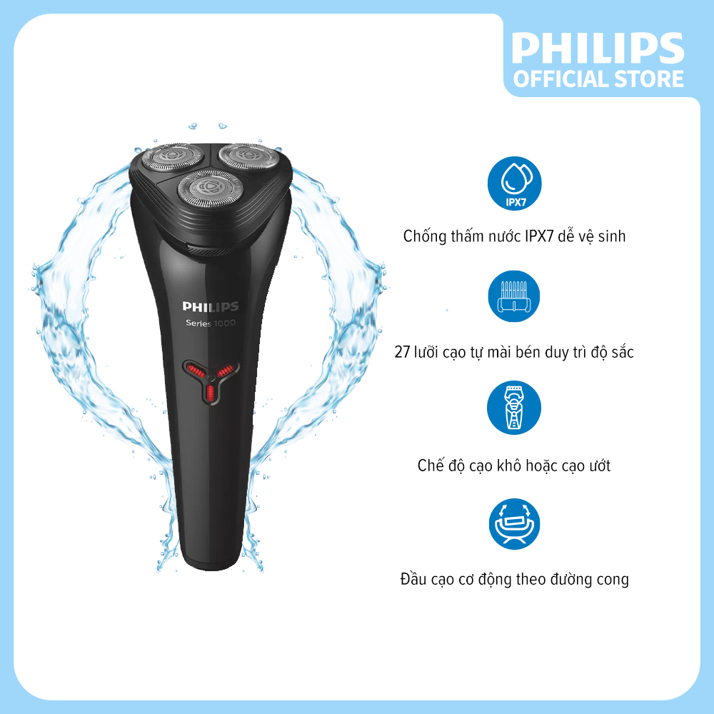 Máy cạo râu du lịch cầm tay Philips S1103/02 - Êm ái - An Toàn - Chính hãng