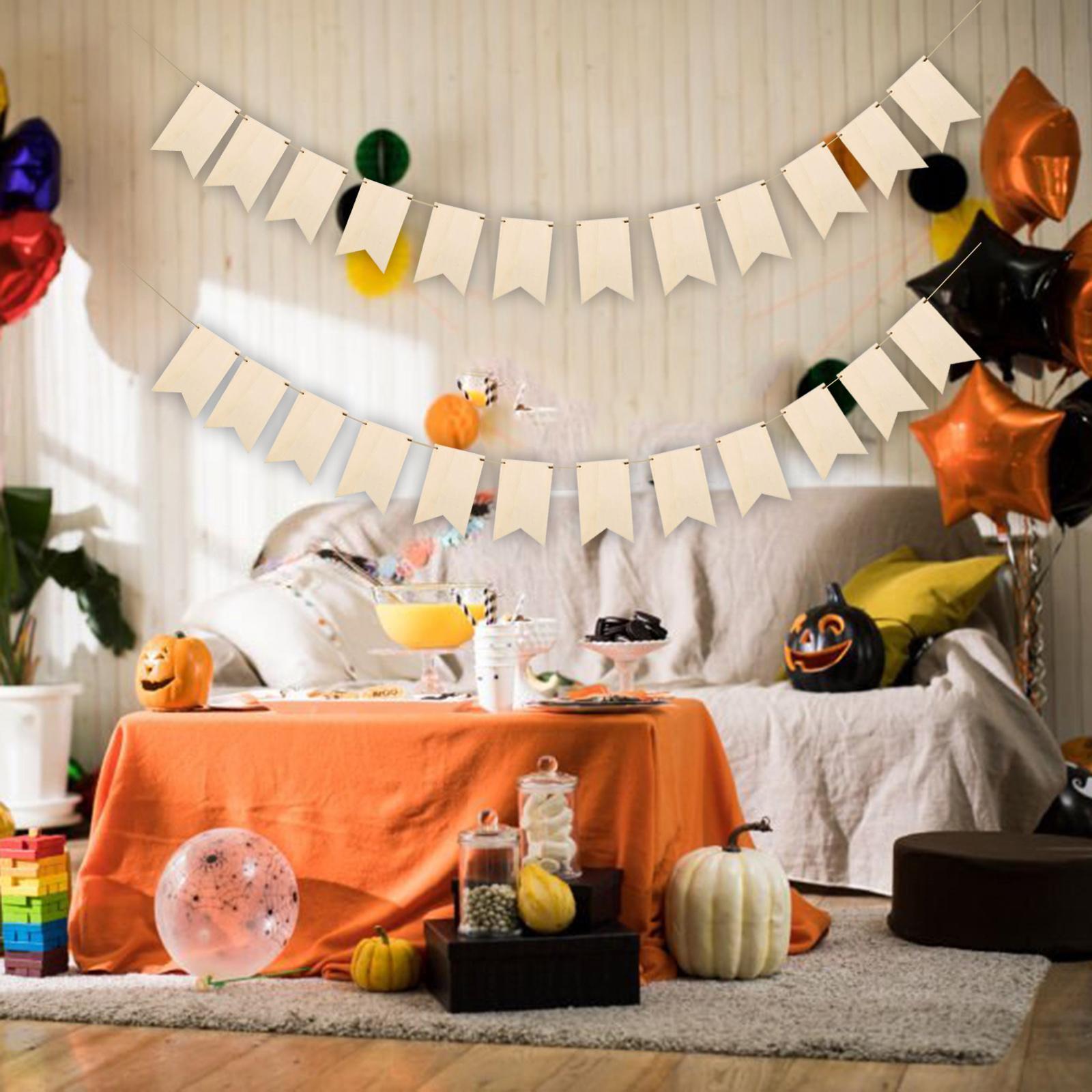 24x Unfinished Blank Wood Signs Wooden Slices with Hole Handmade Ornament Hanging Party Banners Unfinished Wood Plaque for Birthday Crafting