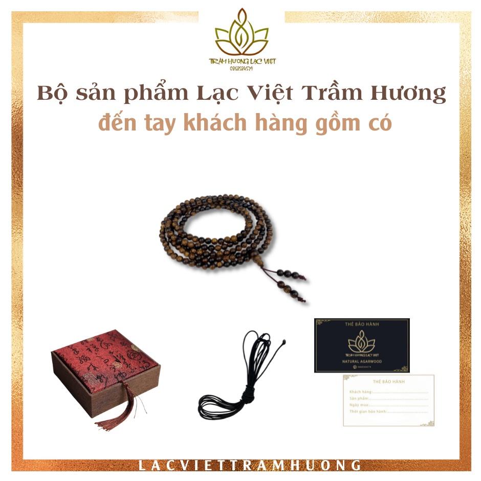Vòng Tay Trầm Hương 108 Hạt 10mm Size Nam - Tụng Niệm Phật - An Yên - Bình An - Tĩnh Tâm Trầm Tốc Tự Nhiên Lạc Việt