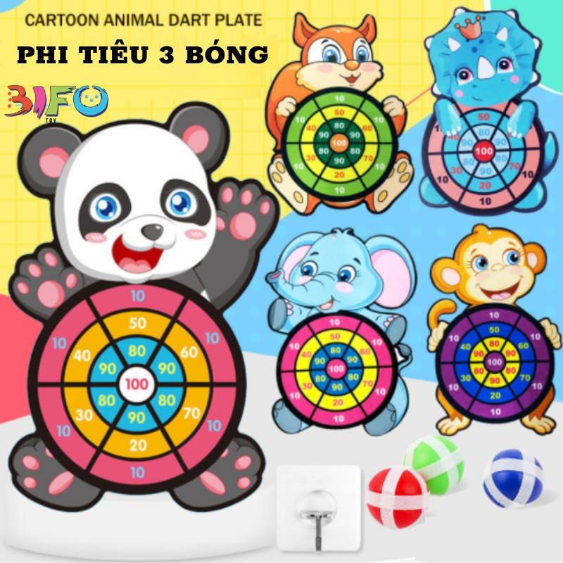 Bảng phi tiêu bóng dính, bảng ném bóng gai đồ chơi, tặng kèm 3 trái bóng ném